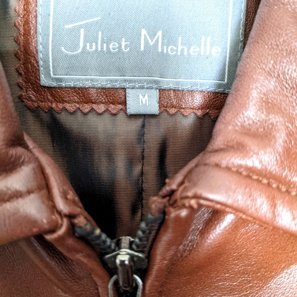 🤎Women's Milk Chocolate Brown Leather Jacket🤎 - Picture 6 of 6